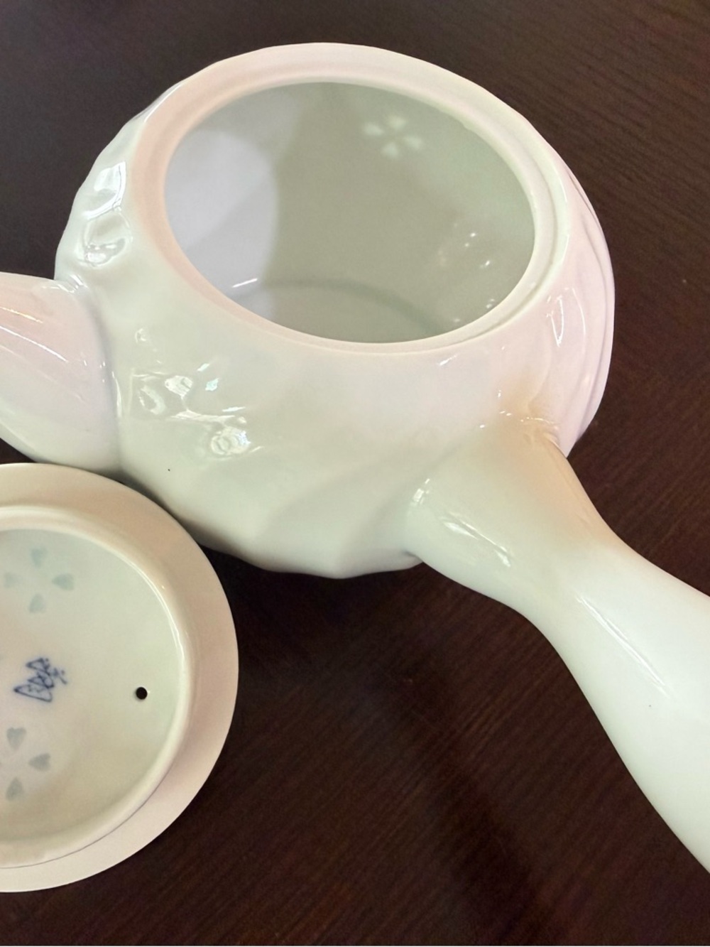 Japanese White Rice China Teapot.